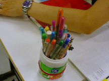 学生の机のペンたて